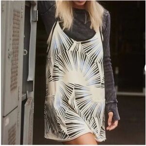 FP Movement by Free People Black and Cream Mini Dress